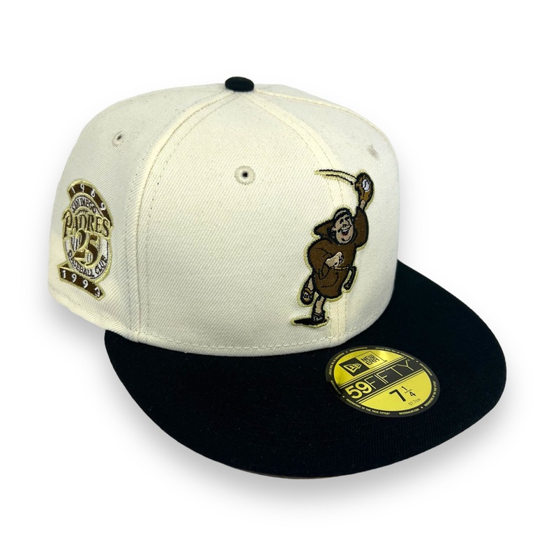 SAN DIEGO PADRES (OFF-WHITE) (25TH ANN 1969-1993) NEW ERA 59FIFTY FITTED (T-PEANUT UNDER VISOR) 67/8