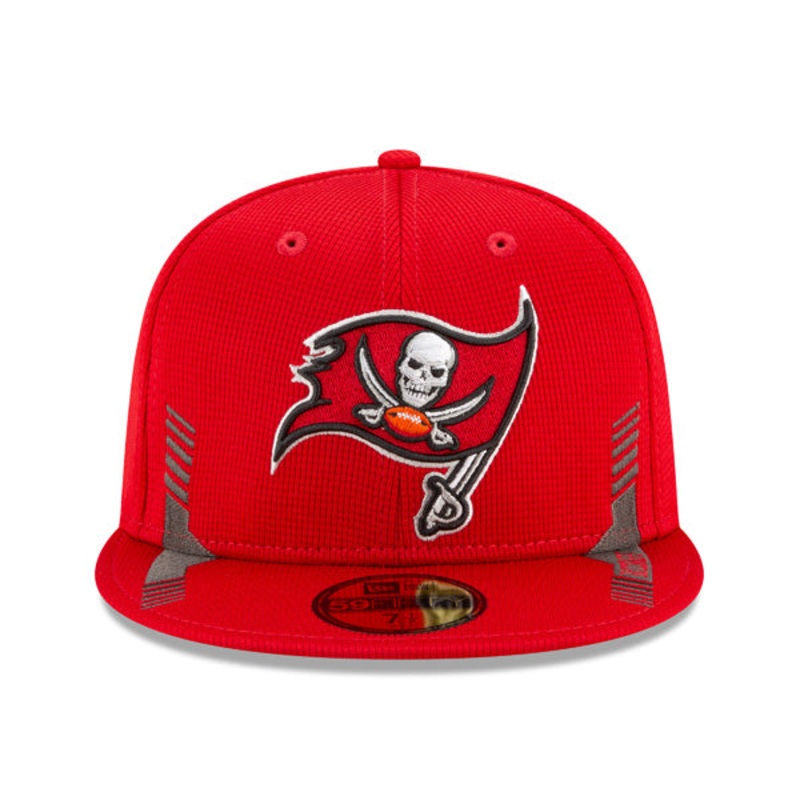Tampa Bay Buccaneers New Era 2021 NFL Official Sideline HOME 59Fifty Fitted Hat – Red/Pewter 7 7/8