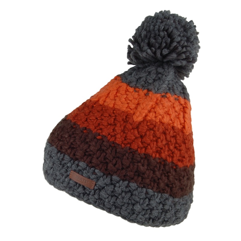 Barts Sten Bobble Hat – Grey Multi 1-Size