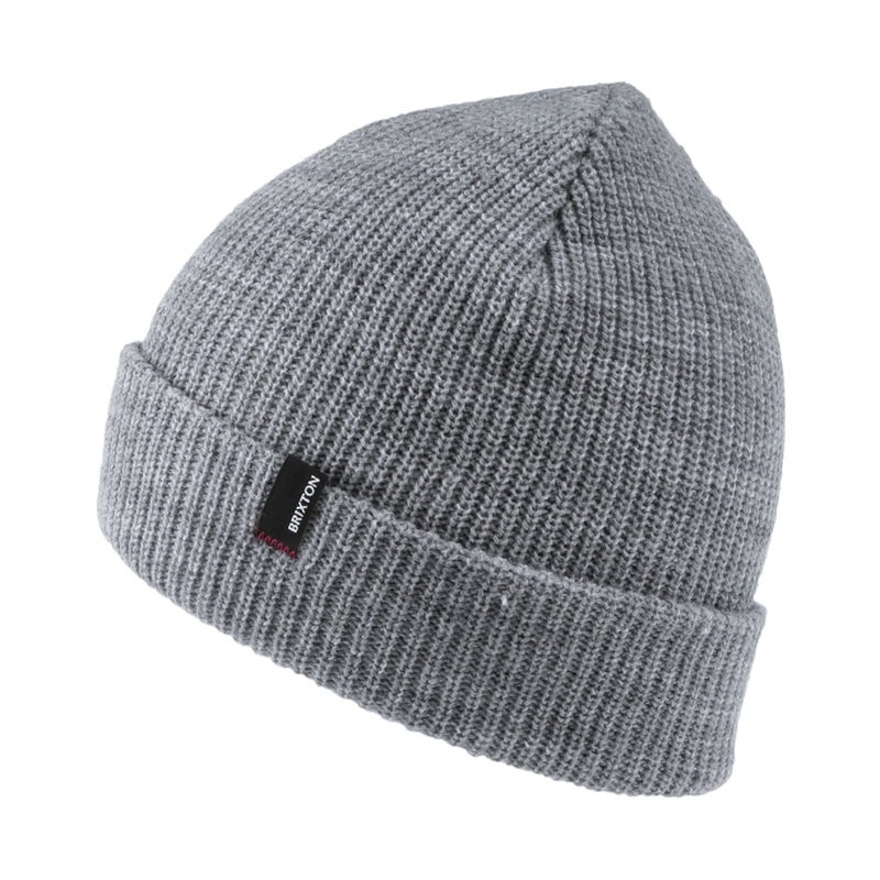 Brixton Hats Heist Cuffed Beanie Hat – Light Grey 1-Size