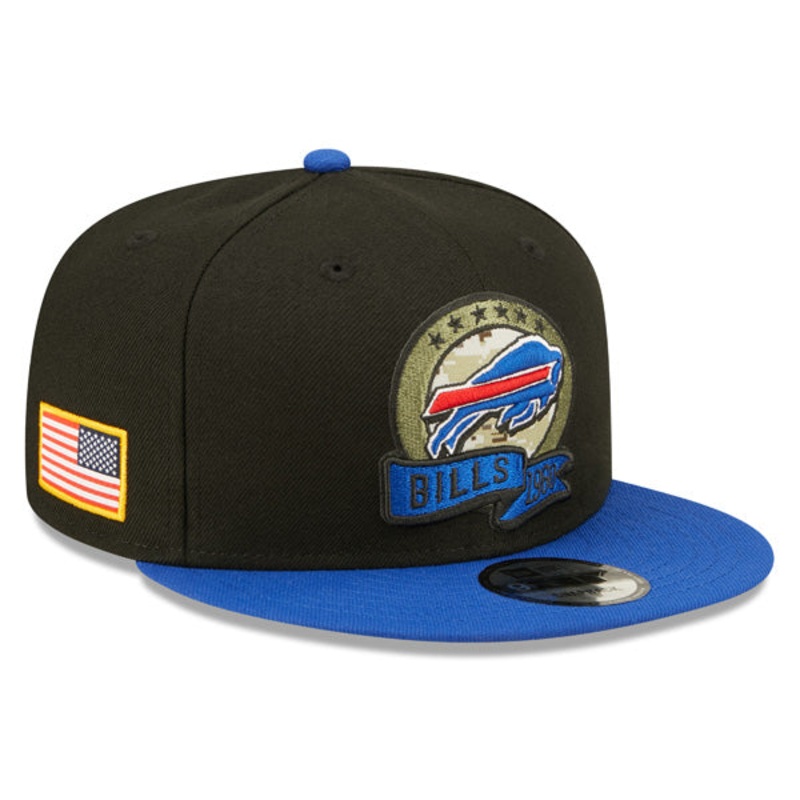 Buffalo Bills NFL 2022 Salute to Service 9FIFTY Snapback Hat – Black/Royal