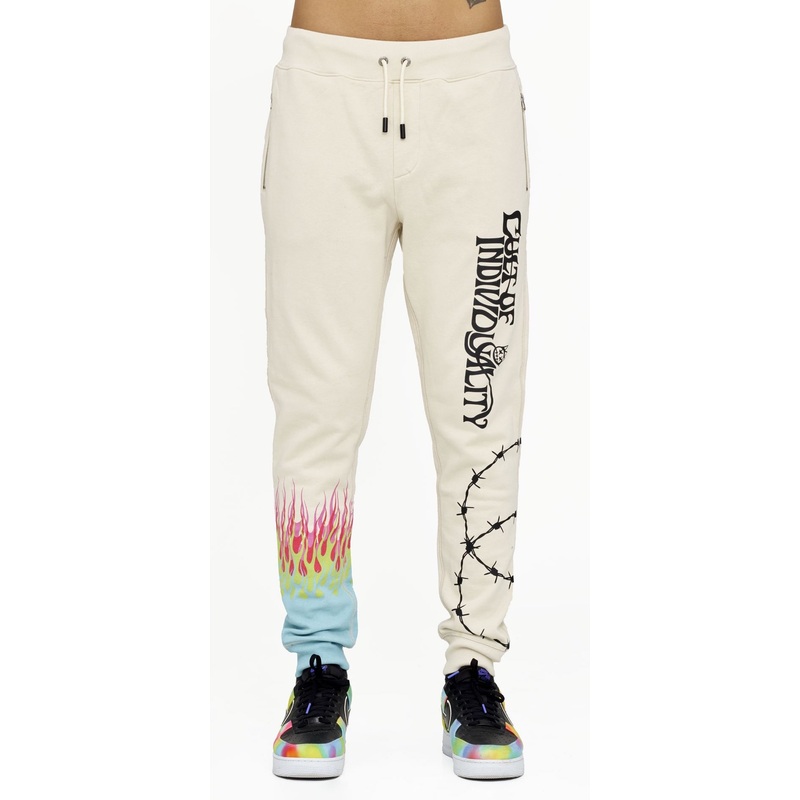 CULT NOVELTY SWEATPANT IN CREAM S