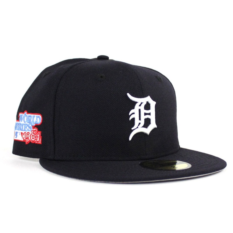 Detroit Tigers 1984 World Series New Era 59Fifty Fitted Hat Ver 2 (Navy Gray Under Brim) 6 7/8