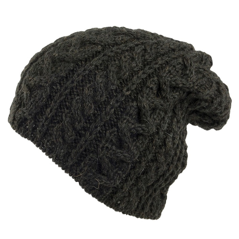 Highland 2000 English Wool Oversized Beanie Hat – Loden 1-Size