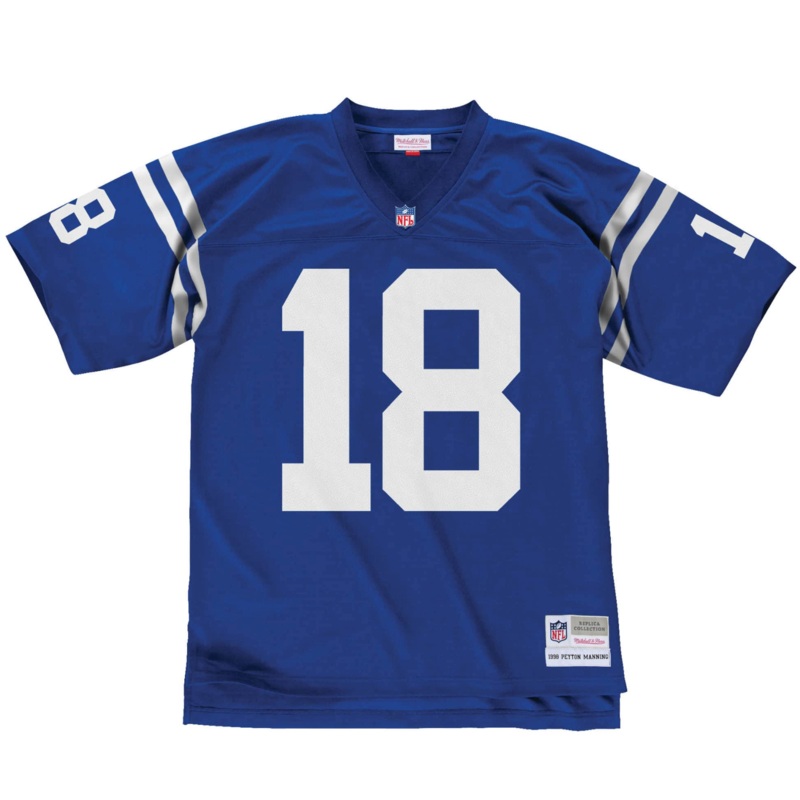 Indianapolis Colts #18 Peyton Manning Mitchell and Ness 1998 Replica Jersey m