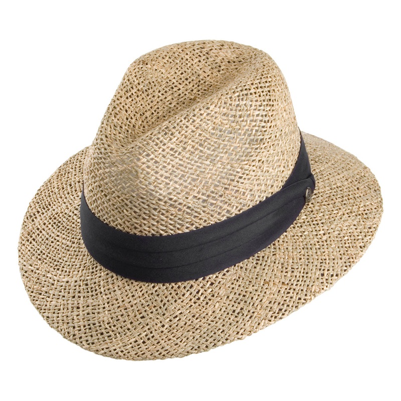 Jaxon & James Seagrass Straw Safari Fedora Hat – Natural Small/Medium