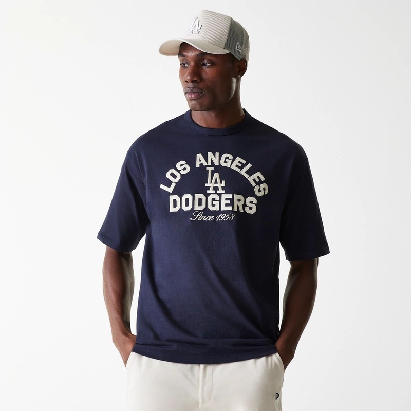 LA Dodgers MLB Heritage Navy Oversized T-Shirt XS
