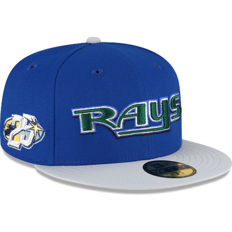 New Era Just Caps Gray Visor Tampa Bay Rays 2023 59FIFTY Fitted Hat