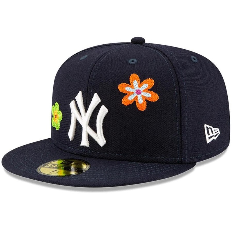 New Era New York Yankees Chain Stitch Floral Navy 59FIFTY Fitted Hat