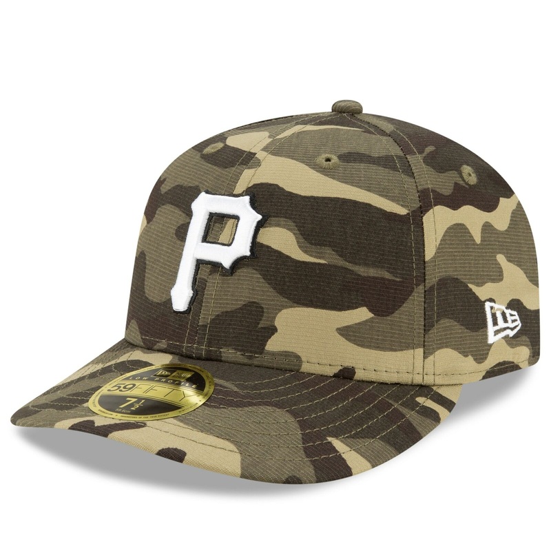 New Era Pittsburgh Pirates 2021 Camo Armed Forces Day On-Field Low Profile 59FIFTY Fitted Hat