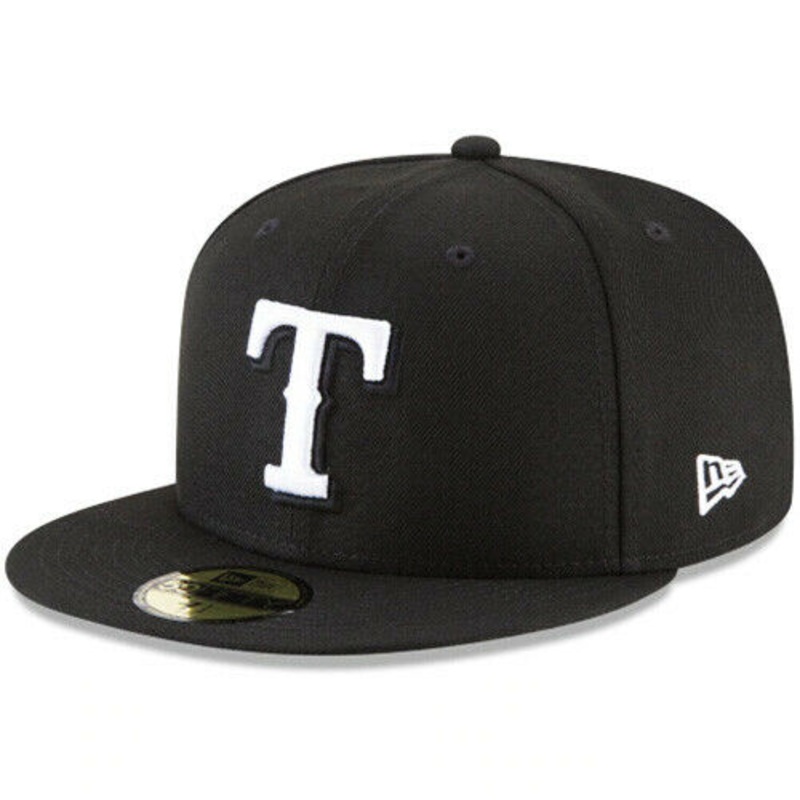 New Era Texas Rangers 59Fifty Basic Black 59FFTY Fitted Hat