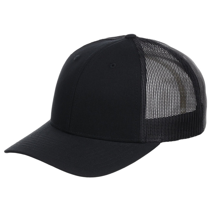 Richardson 112 Trucker – Black/Black Adjustable