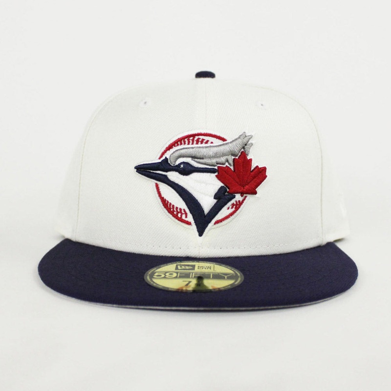 Toronto Blue Jays New Era 59Fifty Fitted Hat (Air Jordan 12 Collegiate Navy Gray Under Brim) 7