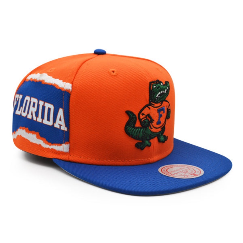 Florida Gators NCAA Mitchell & Ness JUMBOTRON Snapback Hat – Orange/Royal