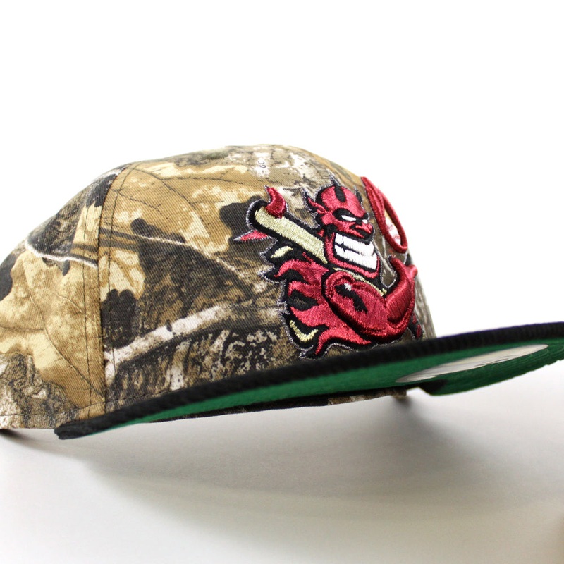 Hellrazors New Era 59Fifty Fitted Hat (Real Tree Camo Corduroy Gray Under Brim) 7