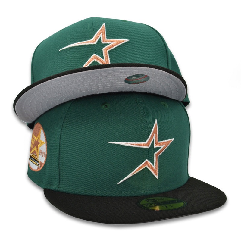 Houston Astros 35 Great Years Exclusive New Era 59Fifty Fitted Hat – Rollie Green/Black 6 7/8
