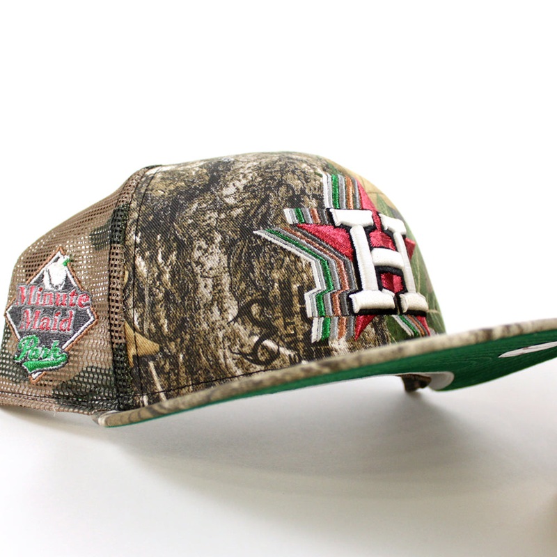 Houston Astros Minute Maid Park New Era 59Fifty Fitted Hat (Real Tree Camo Green Under Brim) 7