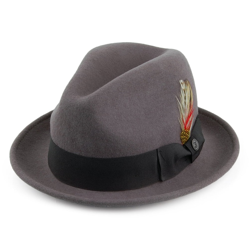 Jaxon & James Crushable Blues Trilby Hat Grey Wholesale Pack Prepack