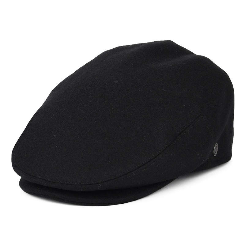 Jaxon & James Melton Wool Flat Cap Black Wholesale Pack Prepack