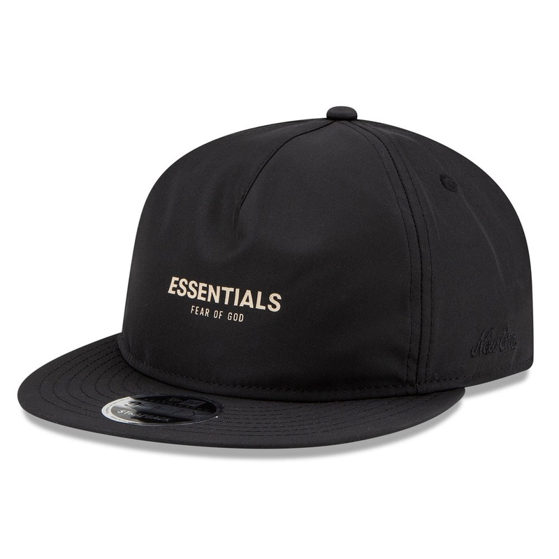 New Era Fear of God 9FIFTY Retro Crown A-Frame Essential Black Cap One Size