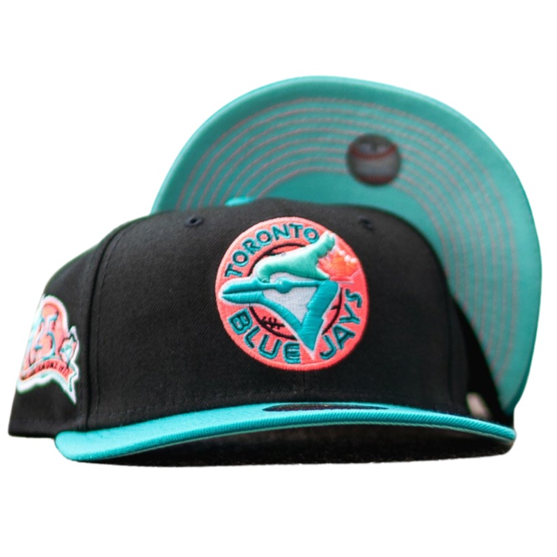 New Era Toronto Blue Jays Black/Teal 25th Anniversary Mint UV 59FIFTY Fitted Hat