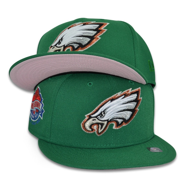 Philadelphia Eagles “MEET ME AT THE LINK” Exclusive New Era 59Fifty Fitted Hat – Kelly/Pink UV 6 7/8