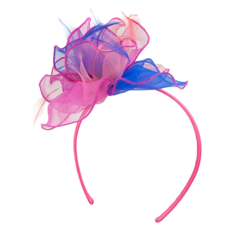 Scala Hats Organza Fascinator – Fuchsia 1-Size