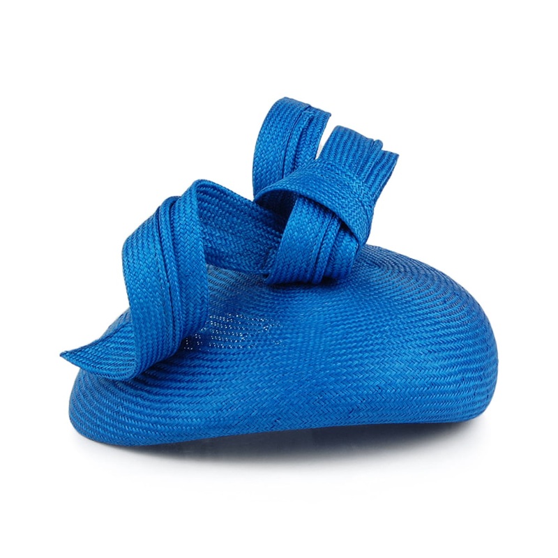 Whiteley Hats Duchess Of Cambridge Straw Pillbox Hat – Bright Blue 1-Size