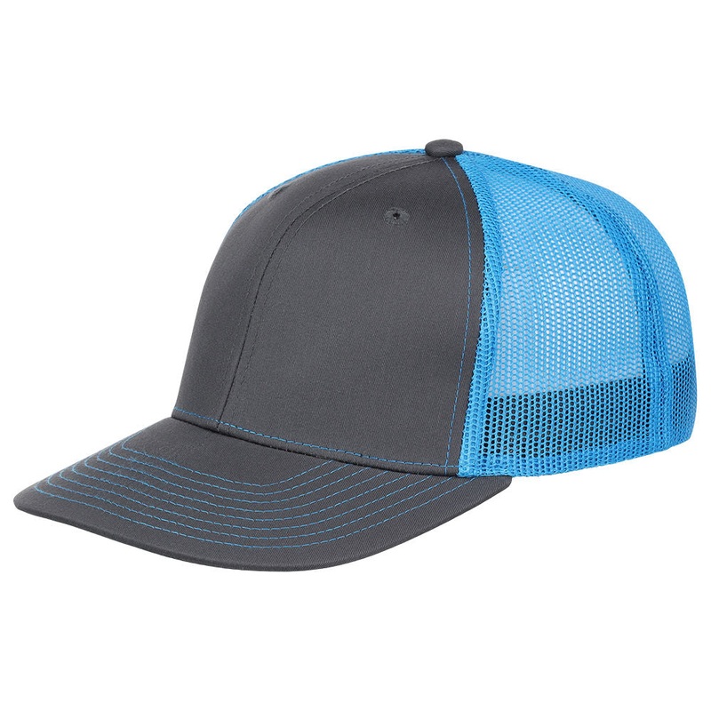 Crowns By Lids Slam Dunk Trucker Cap – Charcoal/Blue Adjustable