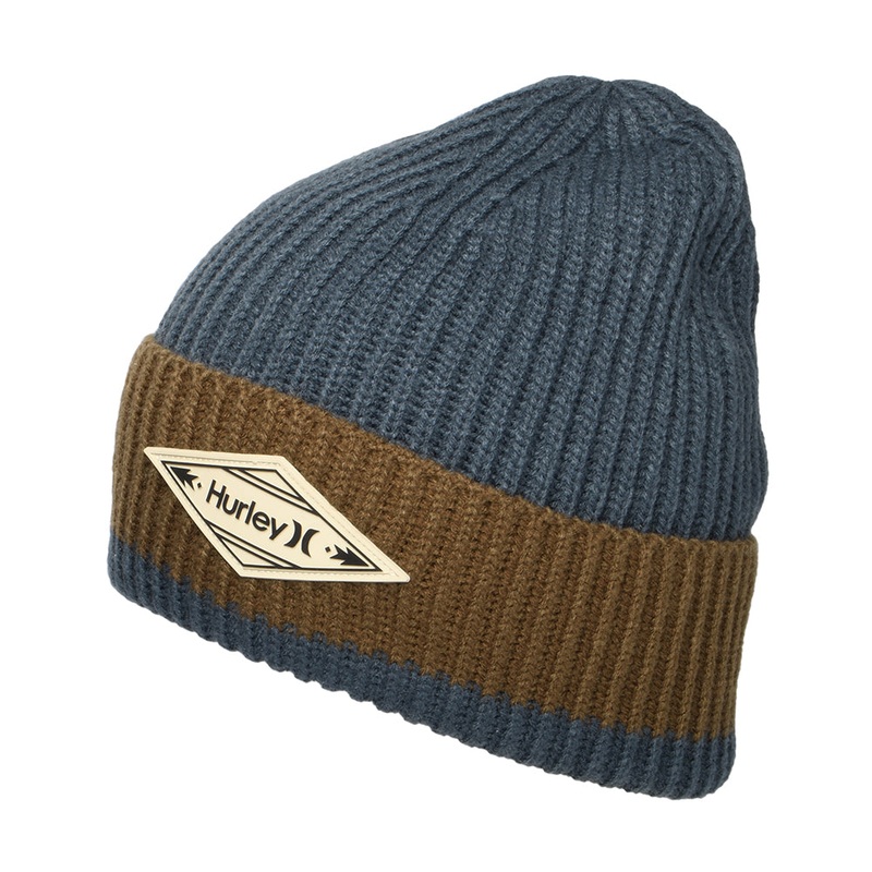 Hurley Hats Paragon Beanie Hat – Blue-Brown 1-Size