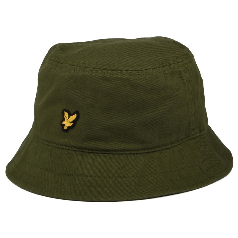 Lyle & Scott Hats Cotton Twill Bucket Hat – Dark Olive 1-Size