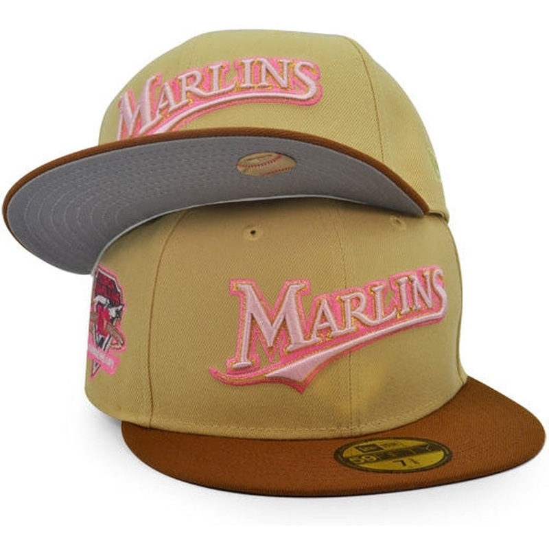 New Era Florida Marlins 10th Anniversary Vegas Gold/Toasted Peanut 59FIFTY Fitted Hat
