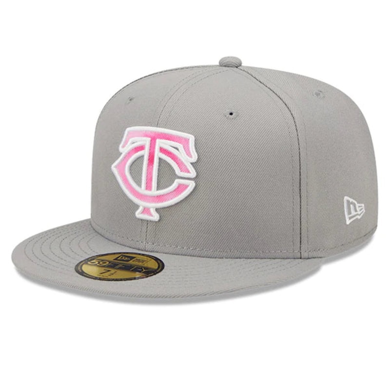 New Era Minnesota Twins Gray 2022 Mother’s Day On-Field 59FIFTY Fitted Hat