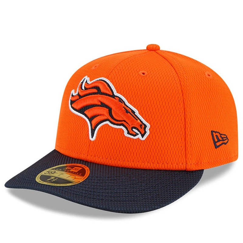 New Era Orange/Black Denver Broncos 2021 NFL Sideline Road Low Profile 59FIFTY Fitted Hat
