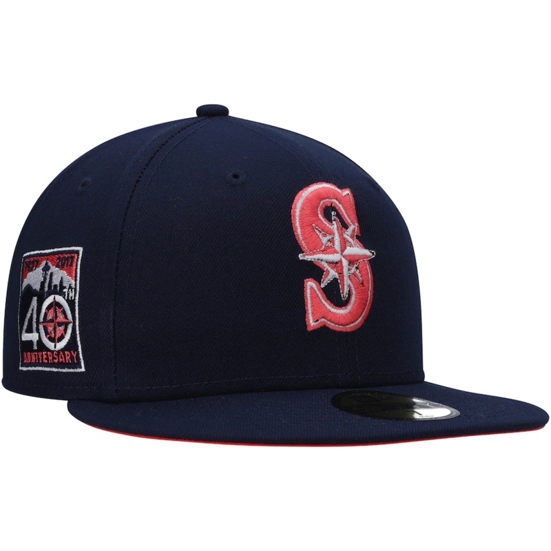 New Era Seattle Mariners Navy 40th Anniversary Lava Undervisor 59FIFTY Fitted Hat