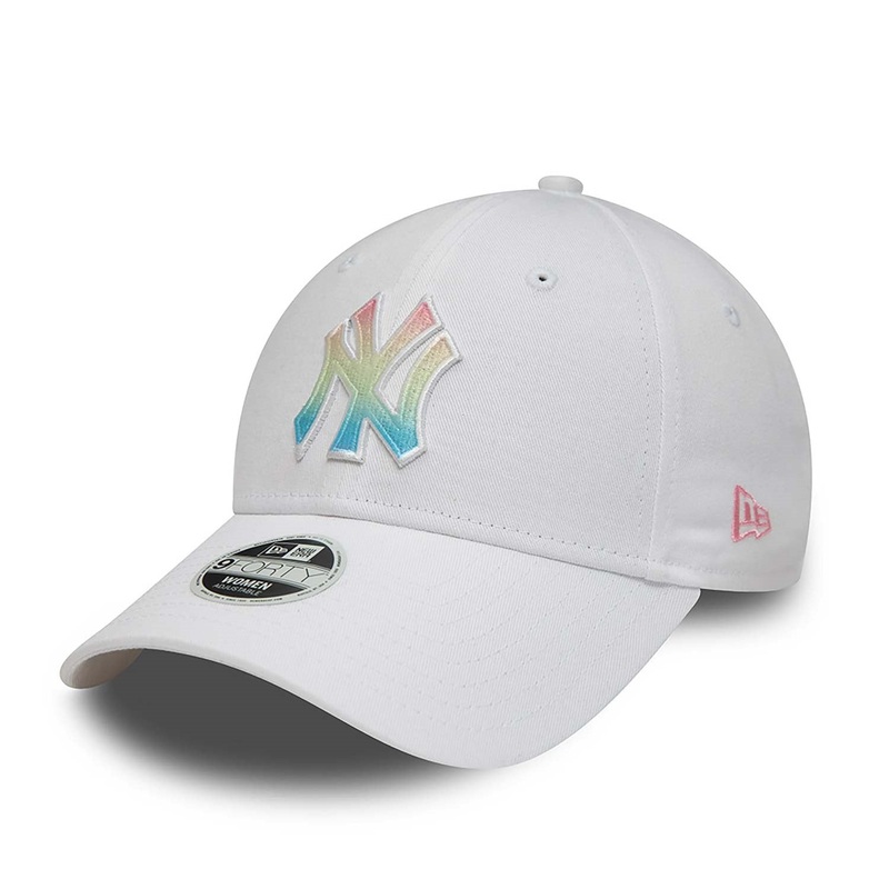 New York Yankees 9FORTY Womens Ombre Infill White Cap One Size