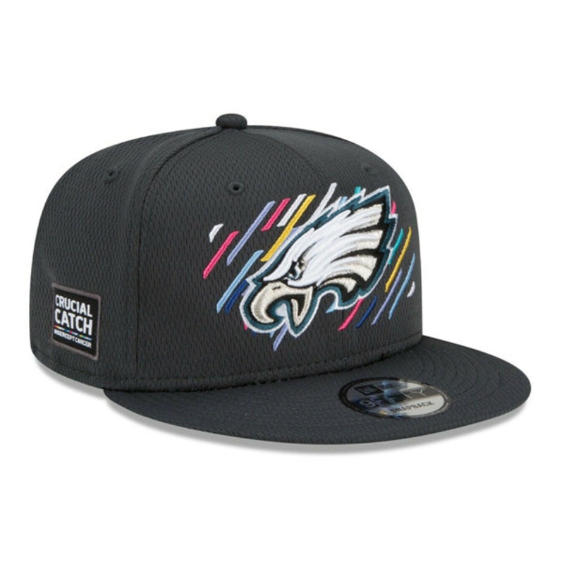 Philadelphia Eagles New Era 2021 NFL Crucial Catch 9Fifty Snapback Adjustable Hat – Charcoal
