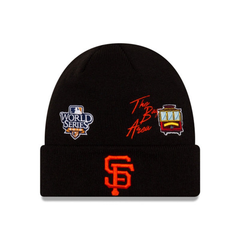 San Francisco Giants New Era WORLD SERIES CITY TRANSIT Cuffed Knit MLB Hat – Black