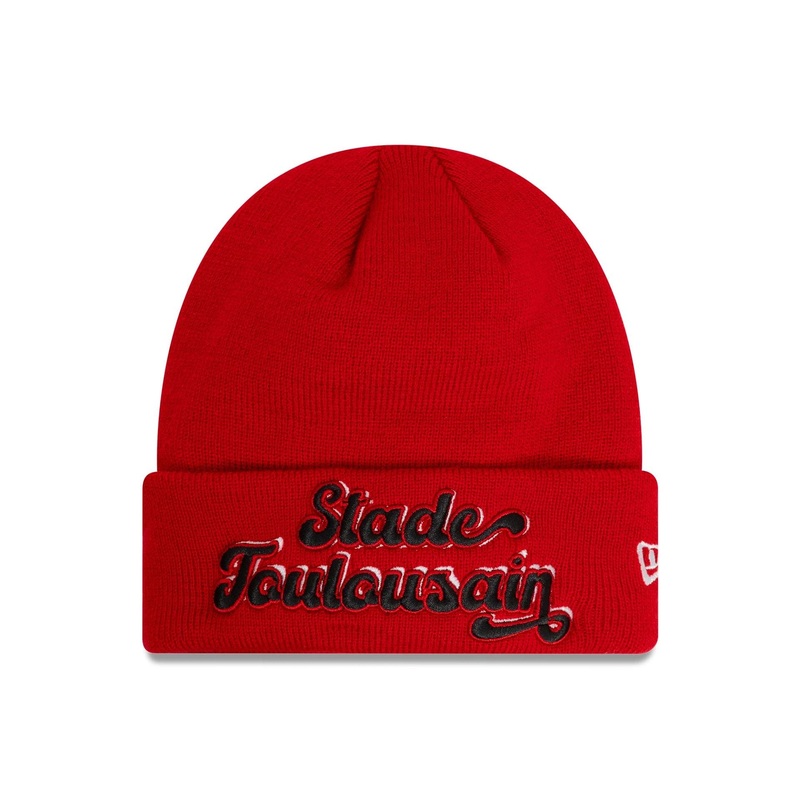 Stade Toulousain Kids Red Cuff Knit Beanie Hat Child