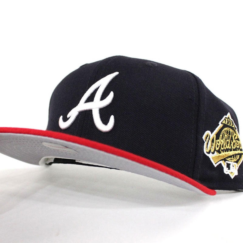 Atlanta Braves 1995 World Series New Era 59Fifty Fitted Hats (Gray Under Brim) 6 7/8