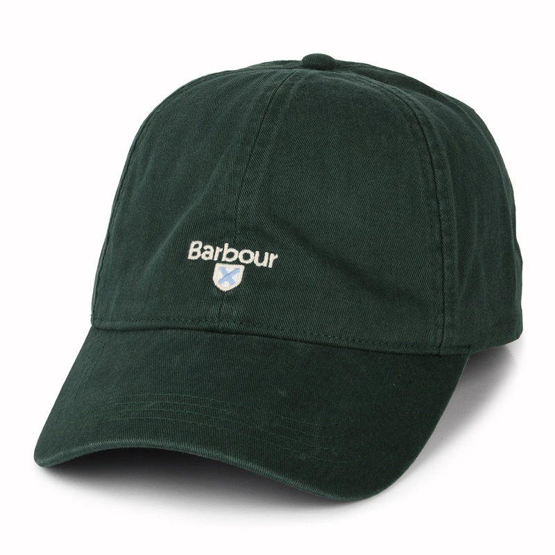 Barbour Hats Cascade Cotton Baseball Cap – Bottle Green Adjustable