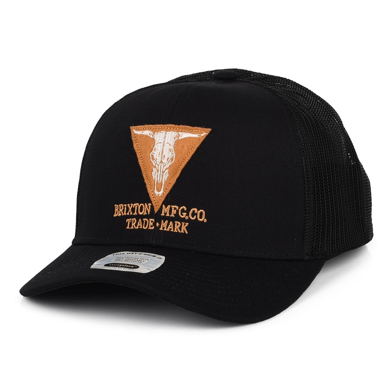 Brixton Hats Gunston NetPlus MP Trucker Cap – Black Adjustable