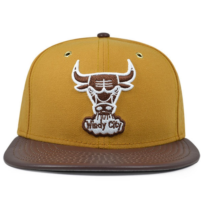 Chicago Bulls METAL HOOK Peanut Butter Fitted 59Fifty New Era NBA Hat 7