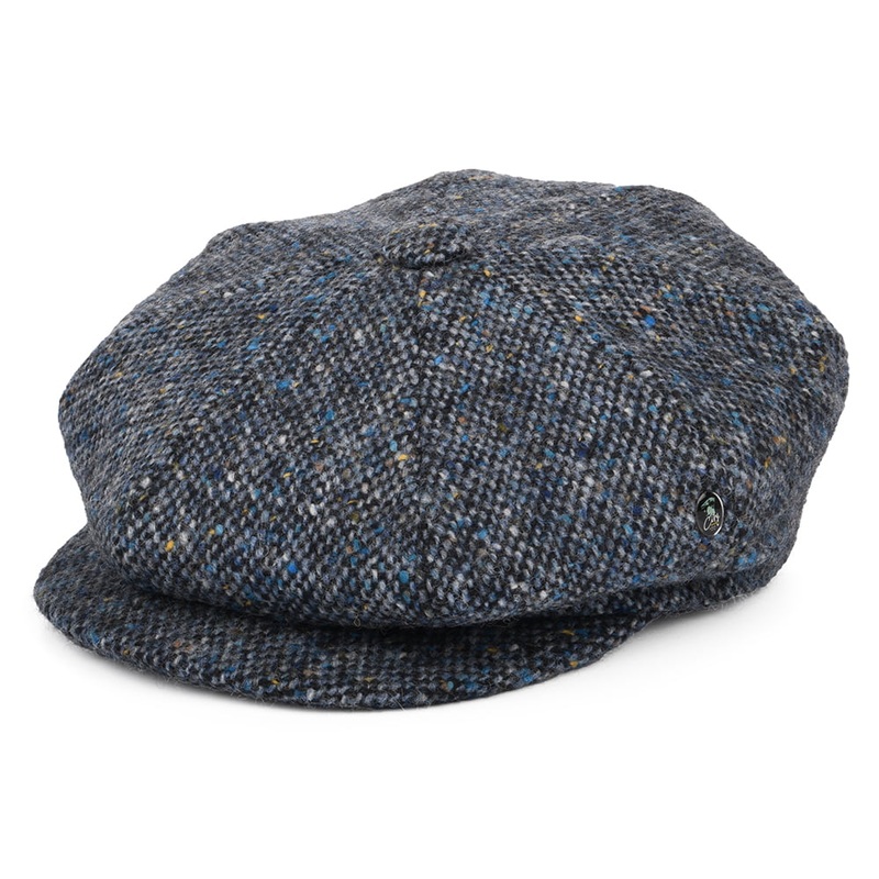 City Sport Donegal Tweed Marl Newsboy Cap – Blue 55