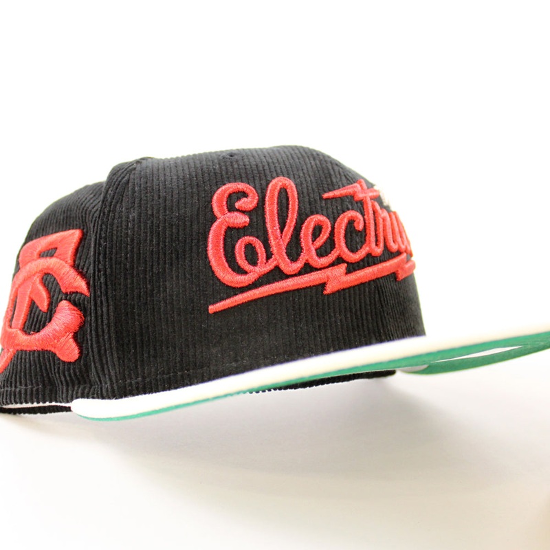 GREAT FALLS ELECTRICS New Era 59Fifty Fitted Hat (Black Chrome White Green Under Brim) 7