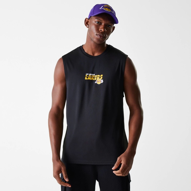 LA Lakers NBA Essentials Black Sleeveless T-Shirt XS