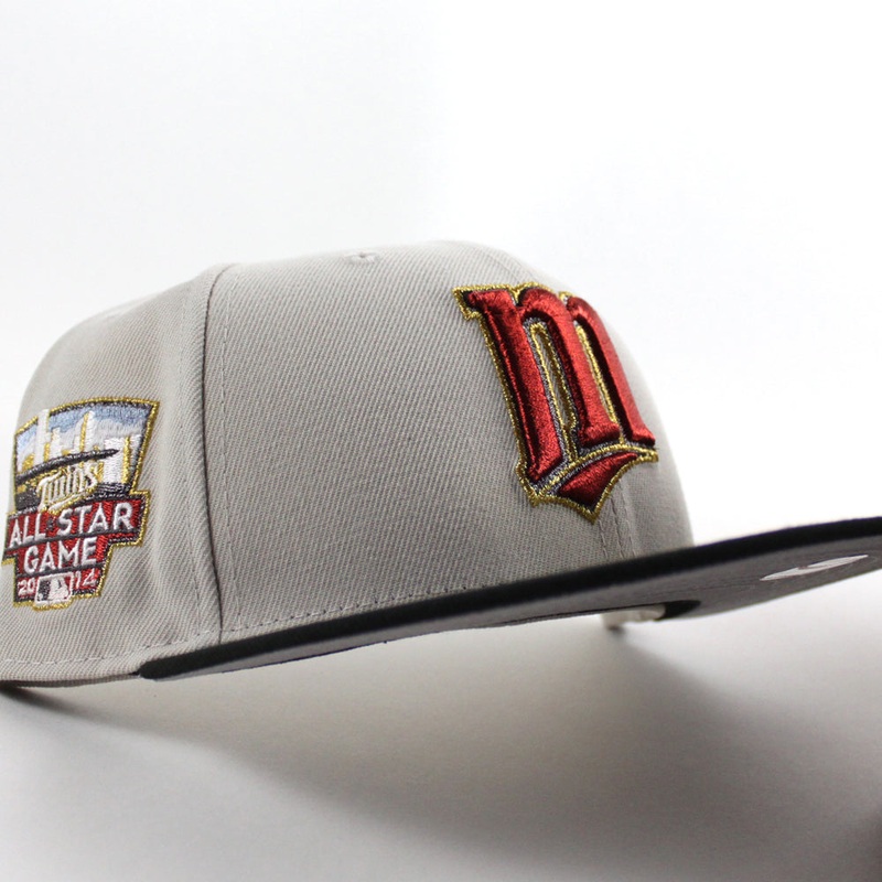 Minnesota Twins 2014 All Star game New Era 59Fifty Fitted Hat (Stone Black and Gray Under Brim) 7