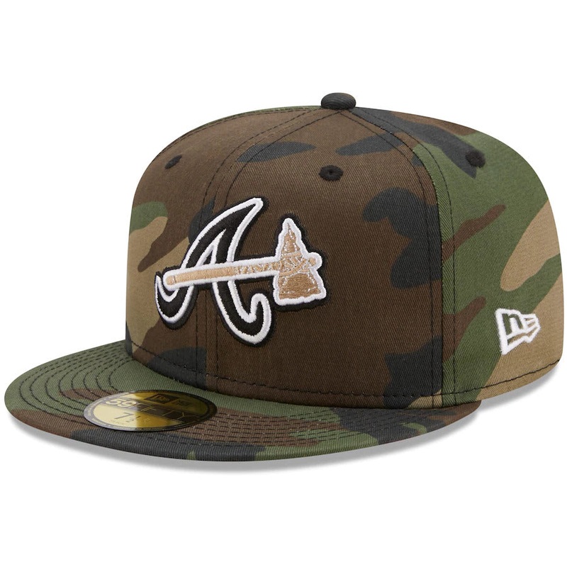 New Era Atlanta Braves Camo Turner Field Final Season Flame Undervisor 59FIFTY Fitted Hat