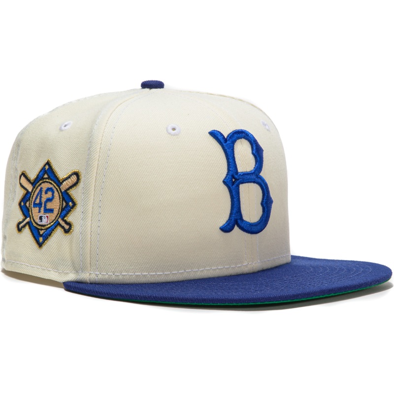 New Era  Brooklyn Dodgers White Dome Jackie Robinson 42 59FIFTY Fitted Hat