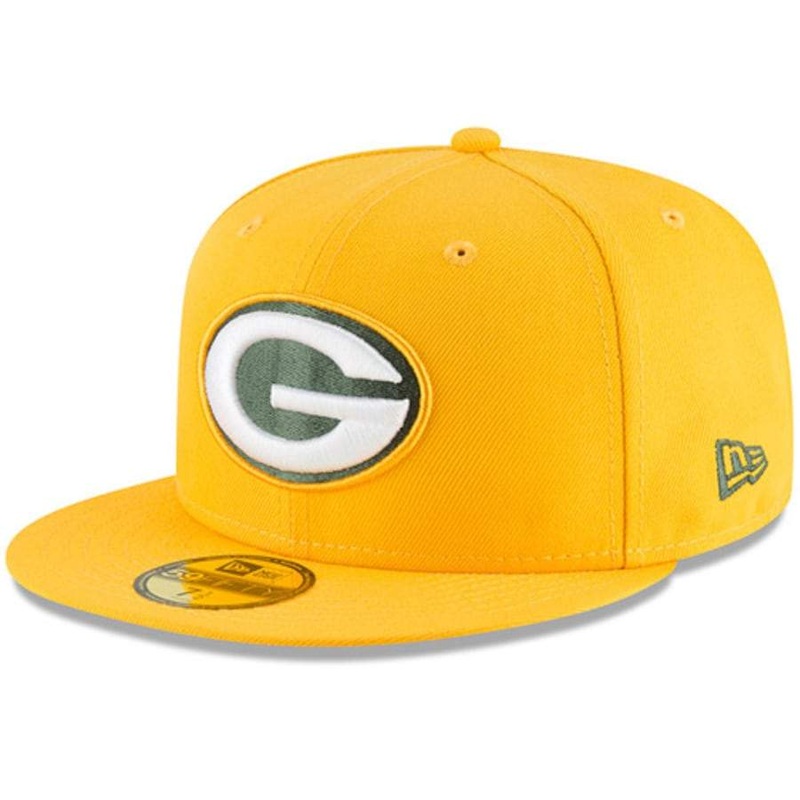 New Era Green Bay Packers Yellow Omaha 59Fifty Fitted Hat